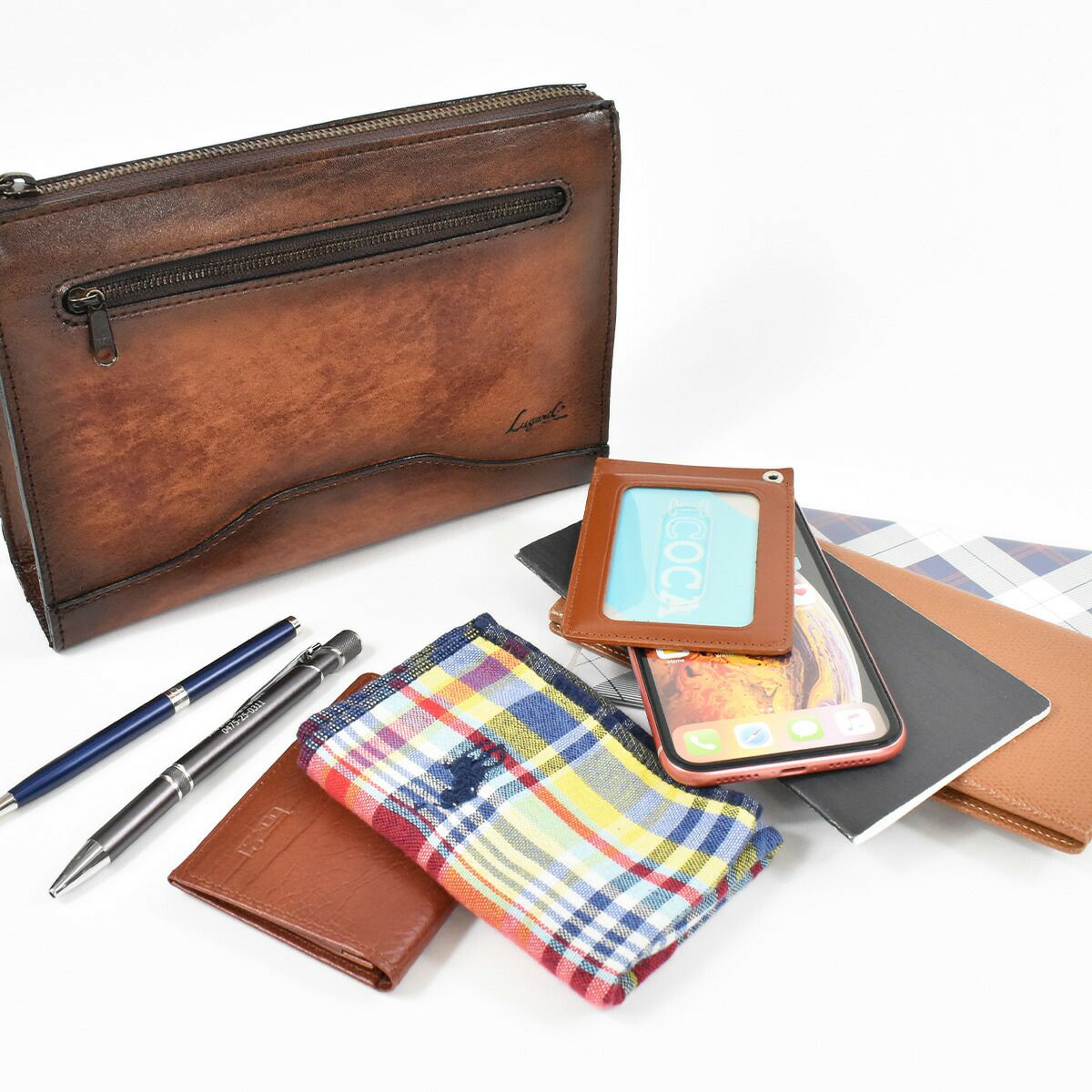 LugardラガードG3本革セカンドバッグ三角マチMサイズ5212|クラッチバッグクラッチバックセカンドバックメンズ結婚式フォーマルレザー本革牛革普段使いブランド国産日本製ブランドブラウン