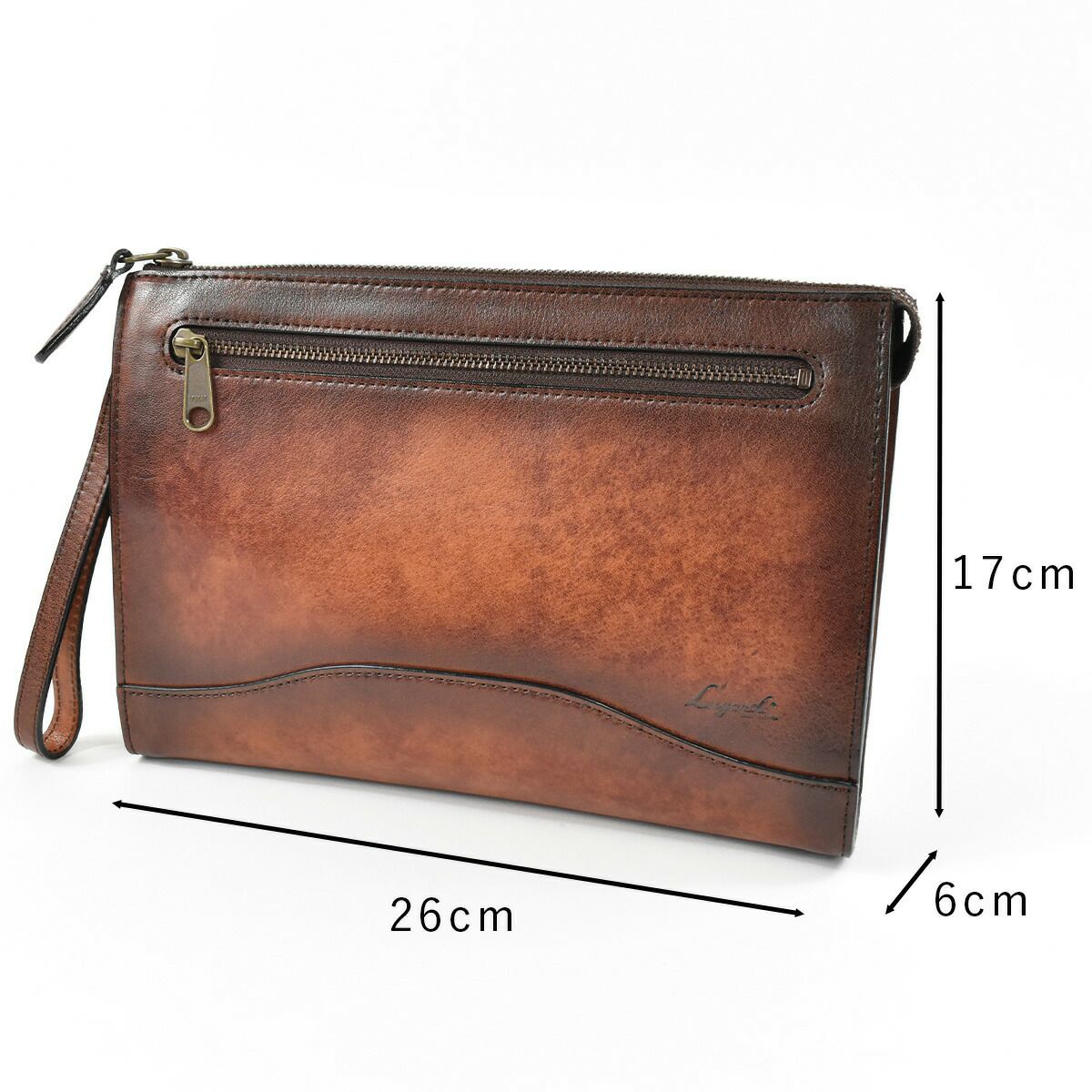 LugardラガードG3本革セカンドバッグ三角マチLサイズ