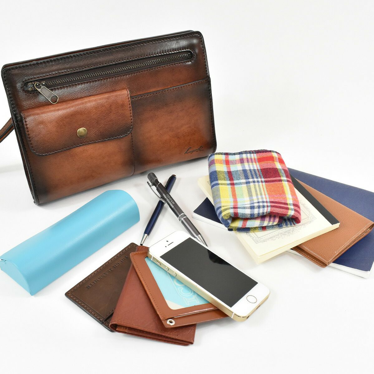 【ポイント10倍】LugardラガードG3本革セカンドバッグ5214|クラッチバッグクラッチバックセカンドバックメンズ結婚式フォーマルレザー牛革普段使いメンズバッグブランド国産日本製ブラウン