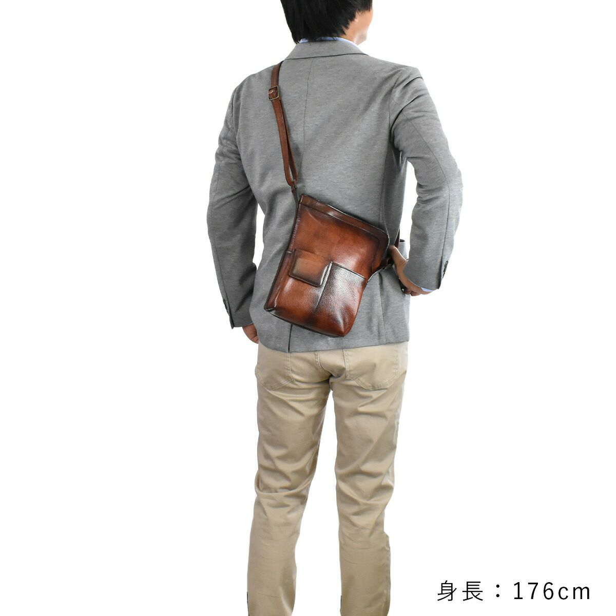 LugardラガードG3本革ショルダーバッグタテ型