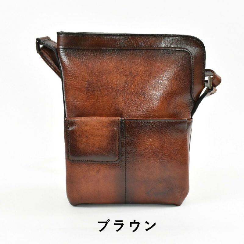 LugardラガードG3本革ショルダーバッグタテ型