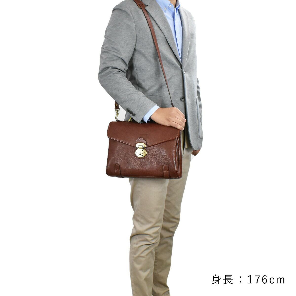 Lugard、NEVADAラガードネヴァダ2way牛革ショルダーバッグカブセ型、B5サイズ