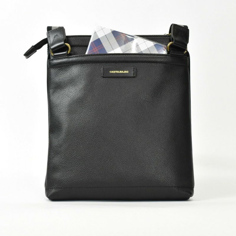【10%OFFクーポン&P10倍】カステルバジャックCASTELBAJACロンド・シリーズ本革レザーショルダーバッグ薄マチタイプショルダーバックショルダーメンズ