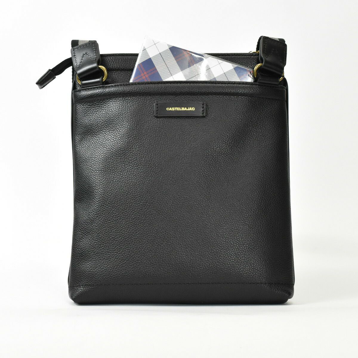 【10%OFFクーポン&P10倍】カステルバジャックCASTELBAJACロンド・シリーズ本革レザーショルダーバッグ薄マチタイプショルダーバックショルダーメンズ