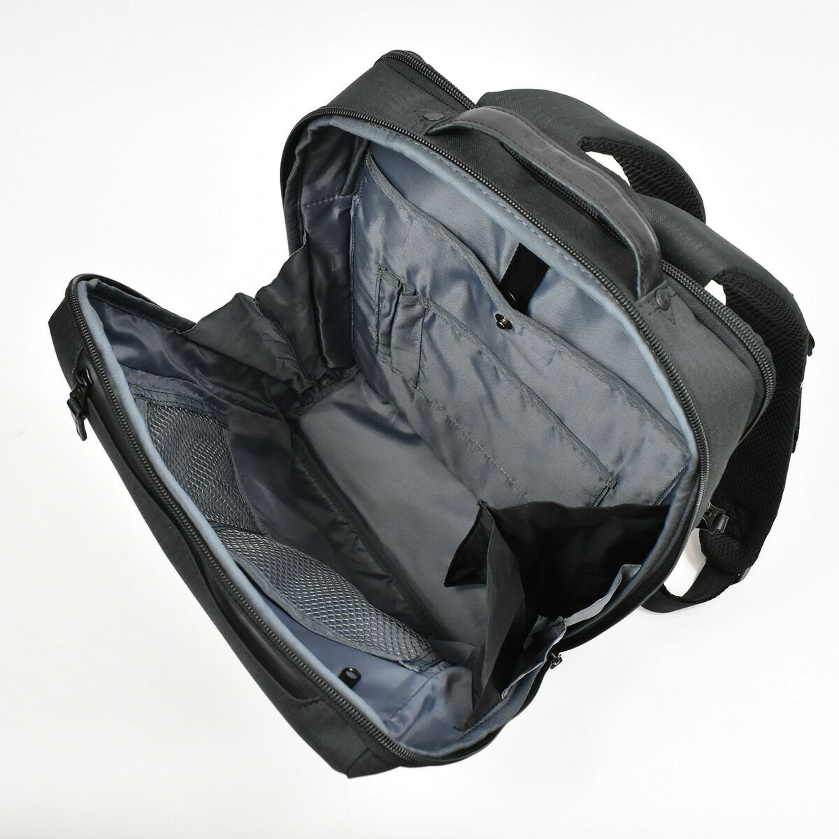 HARVEST(ハーヴェスト)moustasheontime(ムスタッシュ)ビジネスリュック通勤リュックブリーフケースリュック型ビジネス黒コングレー