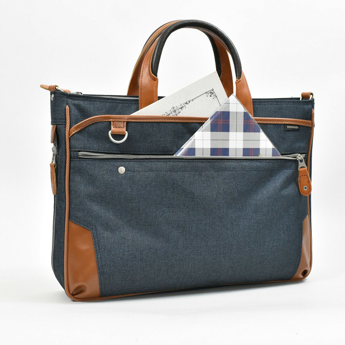 HARVEST(ハーヴェスト)MOUSTACHE(ムスタッシュ)2wayビジネスバッグA4サイズ通勤かばんブリーフケースエキスパンド機能黒コングレー