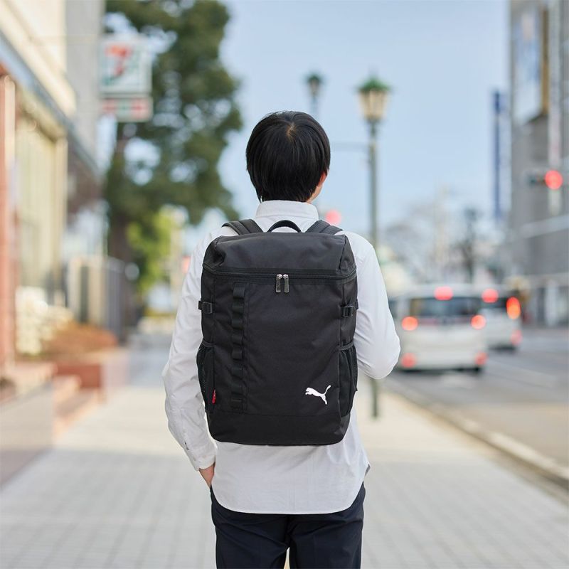 PUMAプーマリュック30L通学大容量ボックス型リュックサックバックパック高校生中学生B4A4男子メンズスクールリュック通学カバンスポーツリュックスポーツシンプルブラック黒J20282