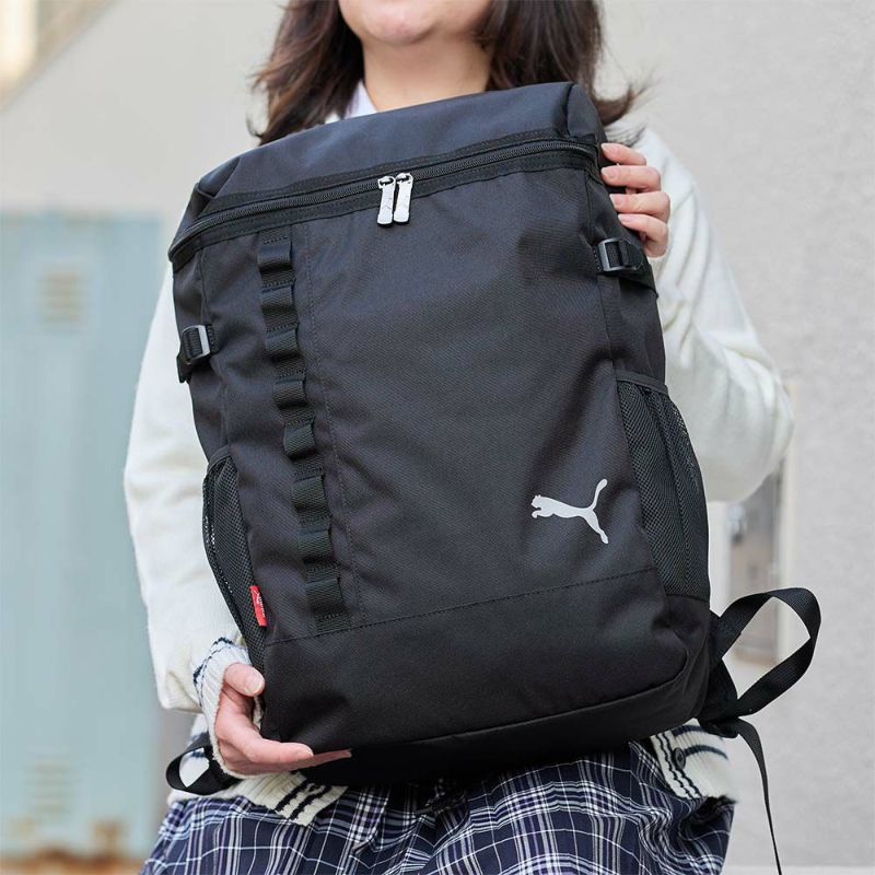 PUMAプーマリュック30L通学大容量ボックス型リュックサックバックパック高校生中学生B4A4男子メンズスクールリュック通学カバンスポーツリュックスポーツシンプルブラック黒J20282