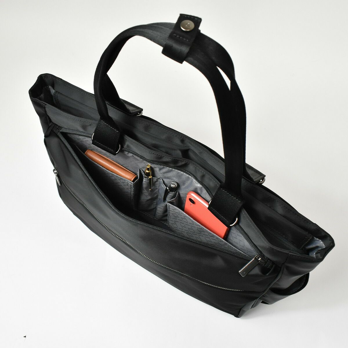 【500円OFFクーポン&最大41倍】ace.GENEエースジーンスリブライトトートバッグB462522ヨコ型|メンズレディースビジネストートトートバックトートビジネスバッグビジネスファスナー付きエース大きめ人気ブランドおすすめacegene