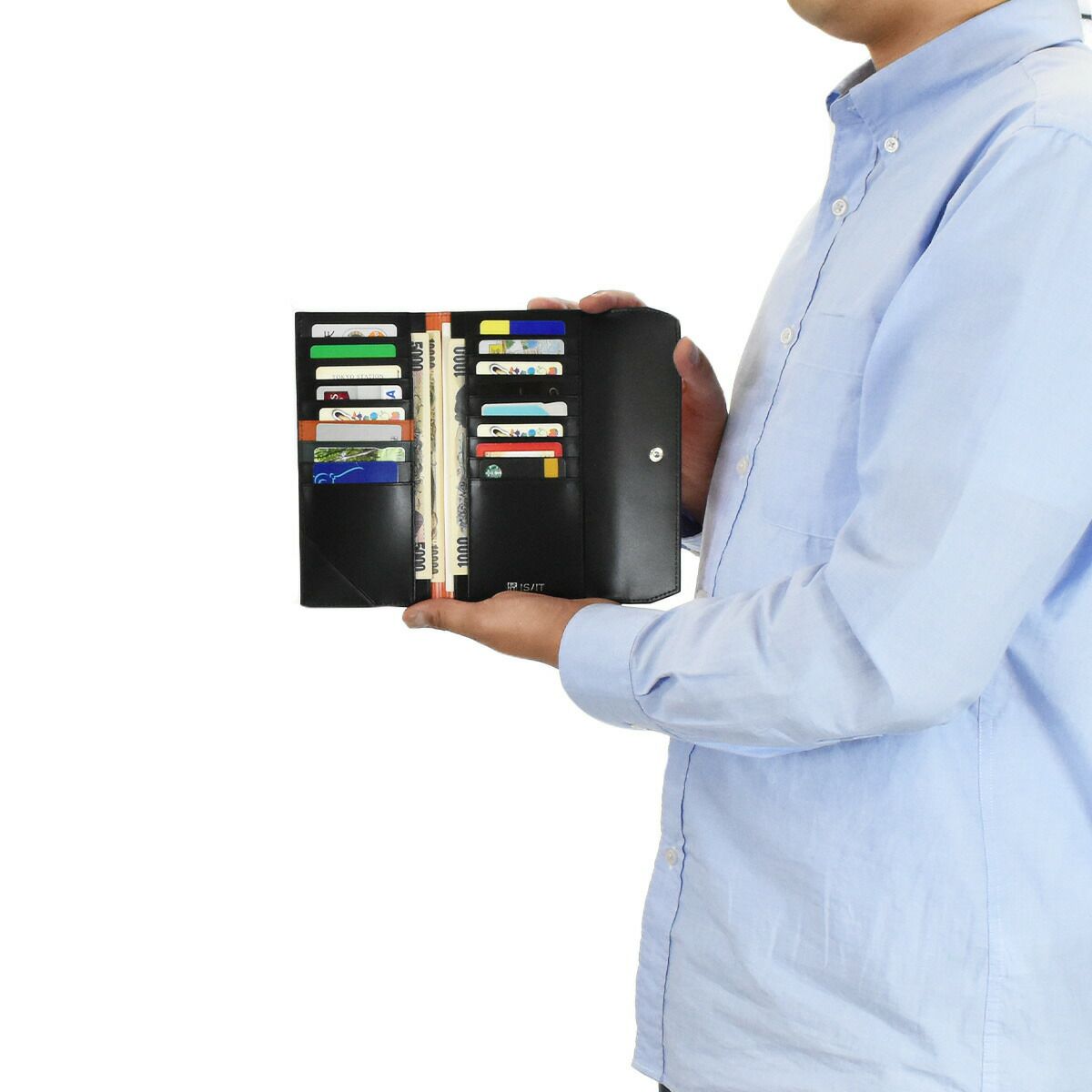 【500円OFFクーポン＆最大41倍】IS/ITイズイットISITRFID長財布スキミング防止933603|財布ウォレットロングウォレットメンズレディース本革レザーギフト薄いホック式コンパクトプレゼントおしゃれブランド大容量海外旅行セキュリティ