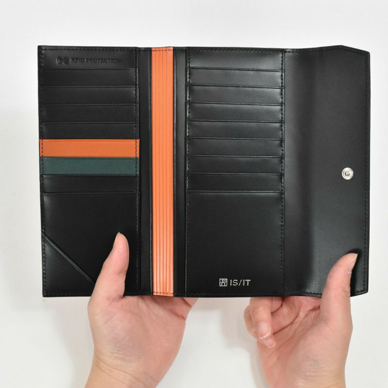 【500円OFFクーポン＆最大41倍】IS/ITイズイットISITRFID長財布スキミング防止933603|財布ウォレットロングウォレットメンズレディース本革レザーギフト薄いホック式コンパクトプレゼントおしゃれブランド大容量海外旅行セキュリティ