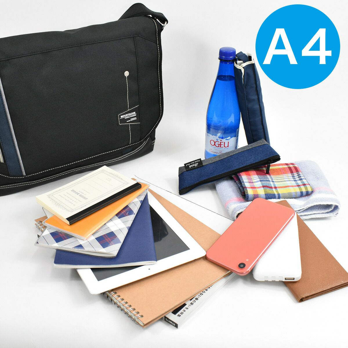 【ポイント最大30倍】MOUSTACHEムスタッシュショルダーバッグA4メンズレディースショルダーショルダーバック斜めがけ斜め掛けバッグバックタブレット収納おしゃれ人気通学軽量A4サイズブランド大きめ大人ナイロン高校生JLG4652
