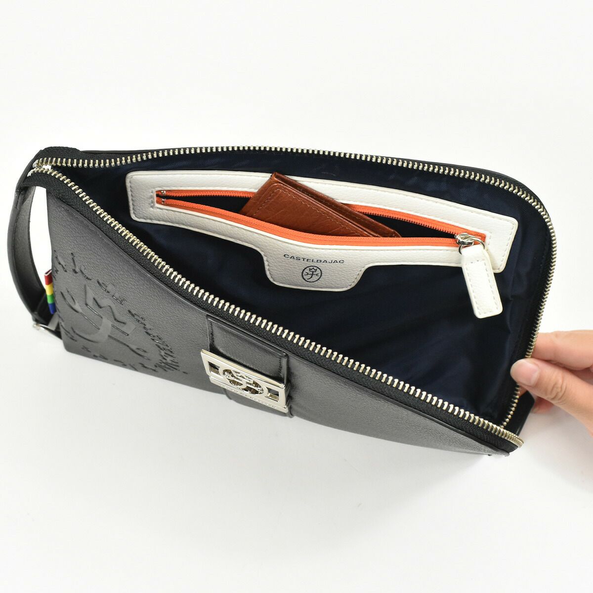 【ポイント最大25倍】カステルバジャックバッグセカンドバッグクラッチバッグCASTELBAJACソルベメンズレディースハンドバッグセカンドクラッチ合皮ブランド軽量おしゃれかっこいい人気iPad収納大きめ防水撥水結婚式二次会52201