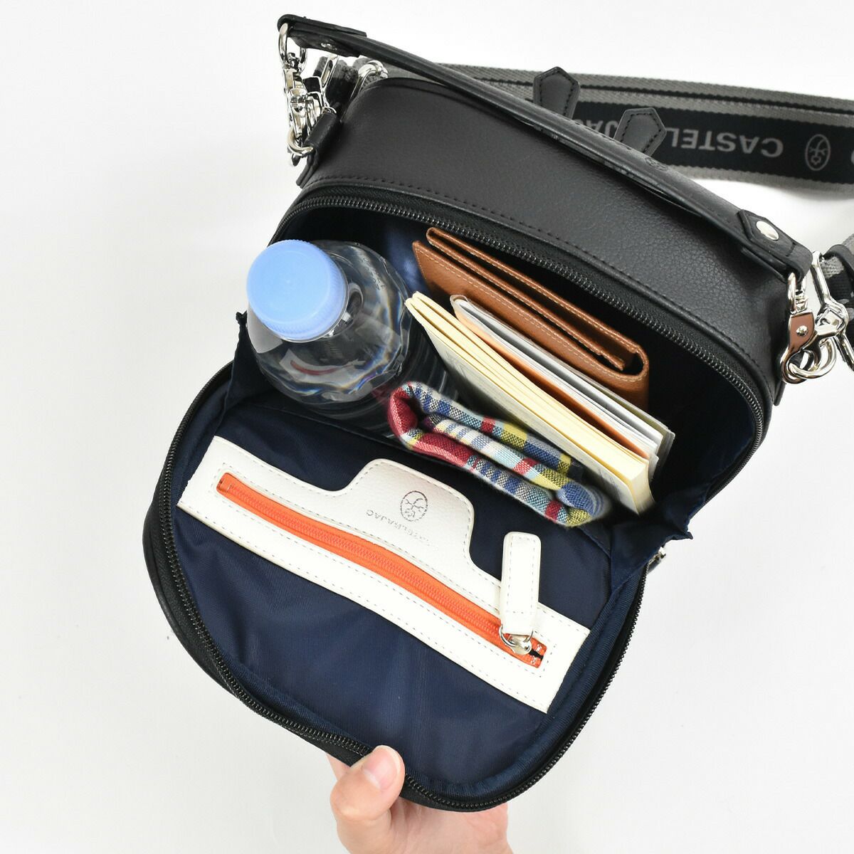 【ポイント最大25倍】カステルバジャックショルダーバッグバッグCASTELBAJACソルベメンズレディースミニショルダーショルダーバックショルダー合皮斜めがけバック斜め掛け肩掛けカバンボディバッグブランド軽量小さめ小さい52103