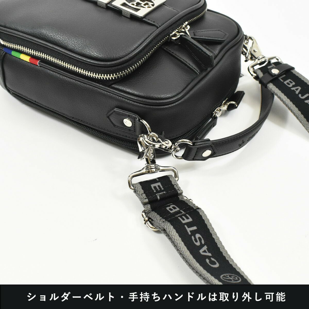 【ポイント最大25倍】カステルバジャックショルダーバッグバッグCASTELBAJACソルベメンズレディースミニショルダーショルダーバックショルダー合皮斜めがけバック斜め掛け肩掛けカバンボディバッグブランド軽量小さめ小さい52103