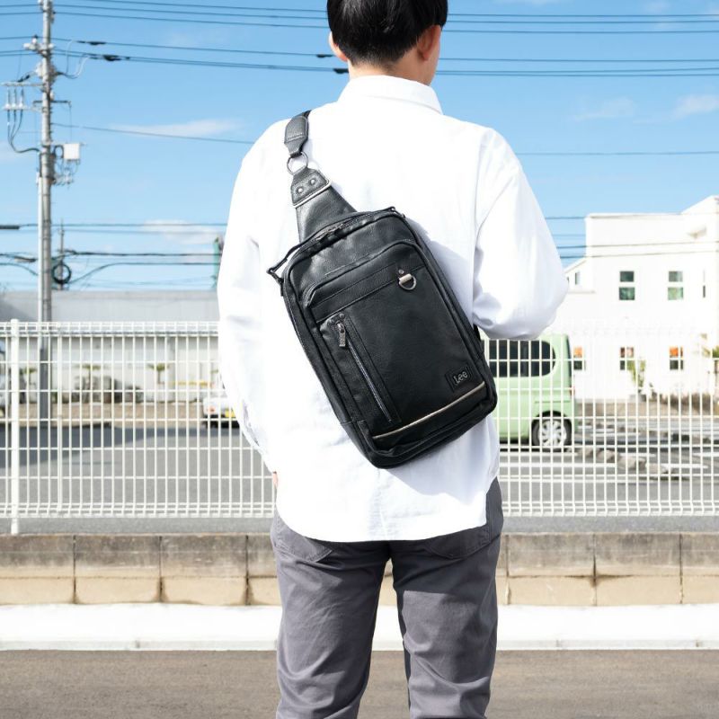 【ポイント最大38倍|10/5限定】Leeリーボディバッグリュックバッグメンズレディースブランドワンショルダーショルダーバッグリュックサックボディバック斜め掛けバッグ斜めがけバッグ男女兼用人気かっこいいシンプル合皮2WAY320-3101