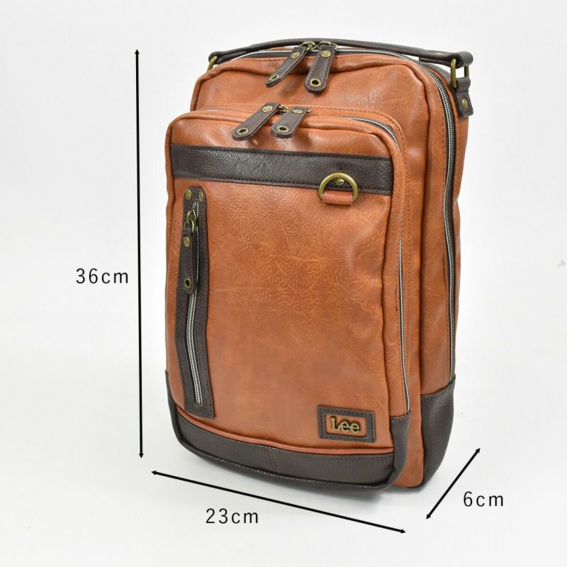 【ポイント最大38倍|10/5限定】Leeリーボディバッグリュックバッグメンズレディースブランドワンショルダーショルダーバッグリュックサックボディバック斜め掛けバッグ斜めがけバッグ男女兼用人気かっこいいシンプル合皮2WAY320-3101