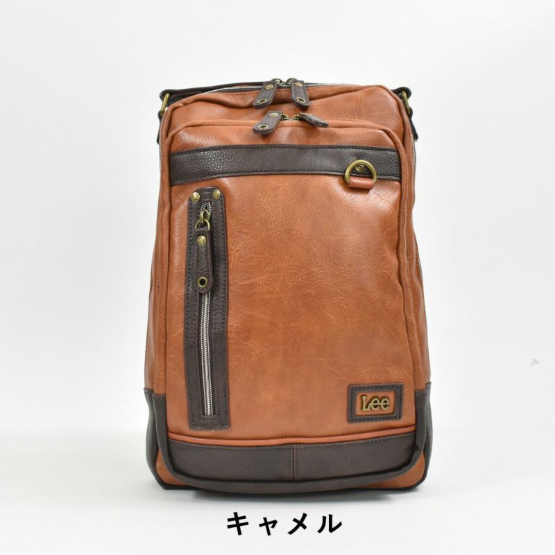 【ポイント最大38倍|10/5限定】Leeリーボディバッグリュックバッグメンズレディースブランドワンショルダーショルダーバッグリュックサックボディバック斜め掛けバッグ斜めがけバッグ男女兼用人気かっこいいシンプル合皮2WAY320-3101