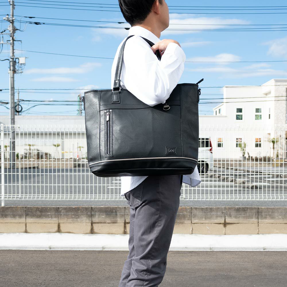 【ポイント最大38倍|10/5限定】LeeリートートバッグメンズレディースB4A4トートトートバックビジネストートバッグカジュアルトートバッグメンズトートバック肩掛けカバンシンプル人気おしゃれファスナー付き大きめ大容量320-3106