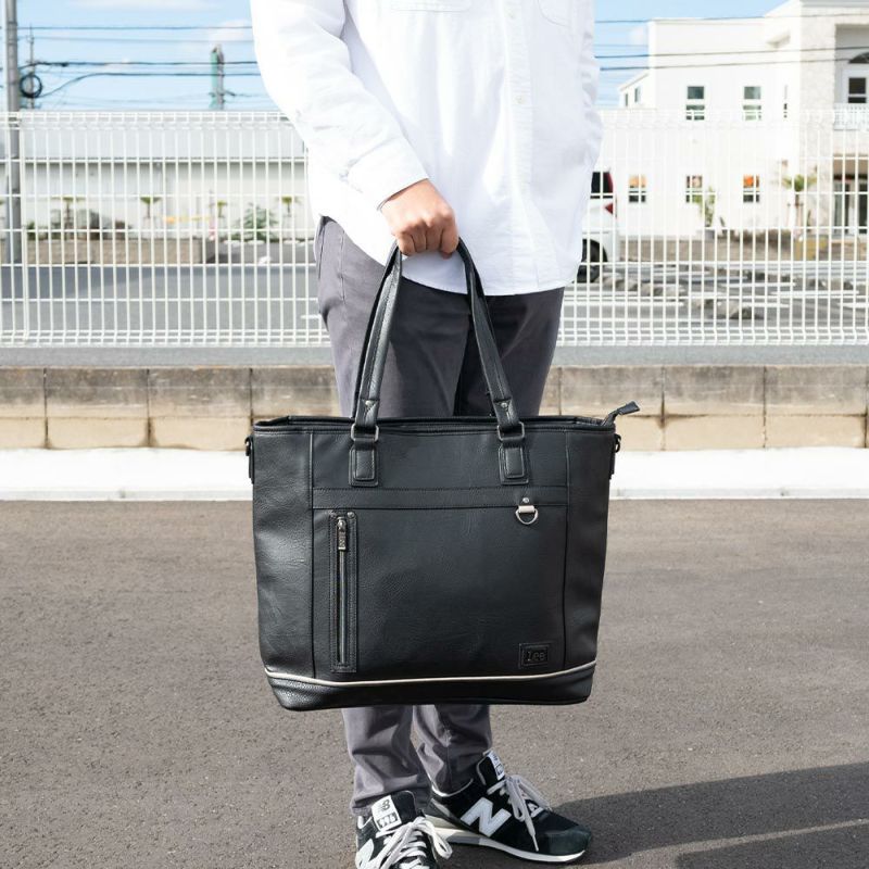 【ポイント最大38倍|10/5限定】LeeリートートバッグメンズレディースB4A4トートトートバックビジネストートバッグカジュアルトートバッグメンズトートバック肩掛けカバンシンプル人気おしゃれファスナー付き大きめ大容量320-3106