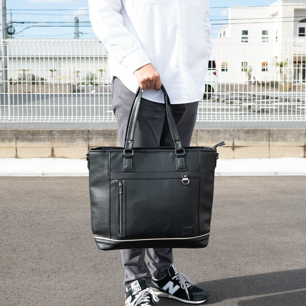 【ポイント最大38倍|10/5限定】LeeリートートバッグメンズレディースB4A4トートトートバックビジネストートバッグカジュアルトートバッグメンズトートバック肩掛けカバンシンプル人気おしゃれファスナー付き大きめ大容量320-3106