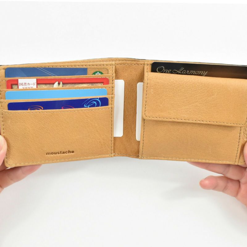 【ポイント最大25倍】ムスタッシュmoustache財布二つ折りメンズレディース二つ折り財布本革革レザー2つ折り2つ折り財布ウォレット彼氏折りたたみギフトプレゼント人気ブランド薄い小銭入れあり小銭入れ付きミニ財布DBR-5403