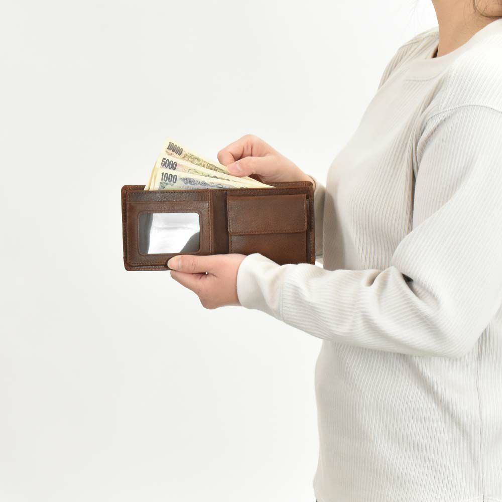 【ポイント最大34倍|12/15限定】Leeリー財布二つ折りクリアポケット付きメンズレディース二つ折り財布本革革レザー2つ折り2つ折り財布ウォレット彼氏折りたたみギフトプレゼント人気ブランド薄い小銭入れあり札入れ320-1894