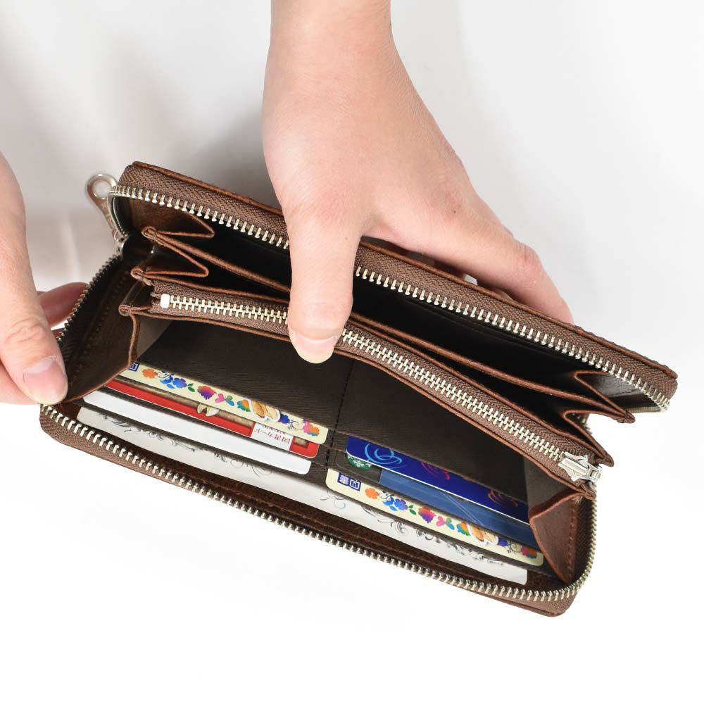 【ポイント最大34倍|12/15限定】Leeリー長財布メンズレディース本革牛革革レザー財布ファスナーラウンドファスナーメンズ財布メンズ長財布プレゼントおしゃれおすすめブランド大容量薄いブラックブラウン黒茶色クロ320-1897