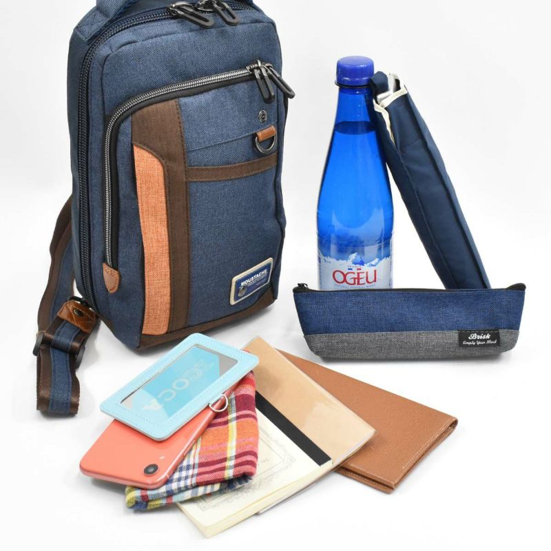 【ポイント最大29倍|12/18限定】ムスタッシュボディバッグMOUSTACHEウエストポーチショルダーバッグメンズレディースボディショルダーバックボディバックブランド人気軽量かっこいいおしゃれブラックネイビーグレーMDP-0650