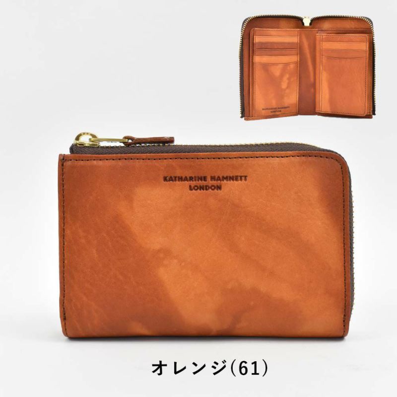 キャサリンハムネットKATHARINEHAMNETTLONDONミドルウォレット財布二つ折り縦型本革メンズレディースFLUIDフルイド革レザー2つ折り2つ折り財布二つ折り財布プレゼント男性人気ブランド大容量490-59200父の日