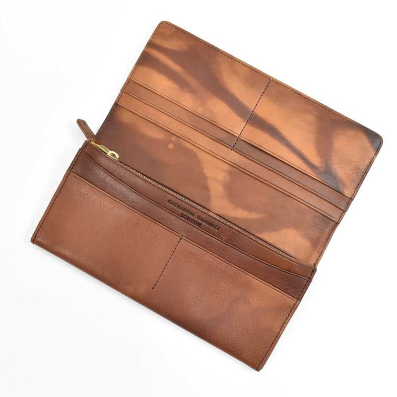 キャサリンハムネットKATHARINEHAMNETTLONDON長財布かぶせ財布本革メンズレディースFLUIDフルイド革レザープレゼント男性人気ブランド大容量薄いかぶせ型おしゃれかっこいい490-59203父の日