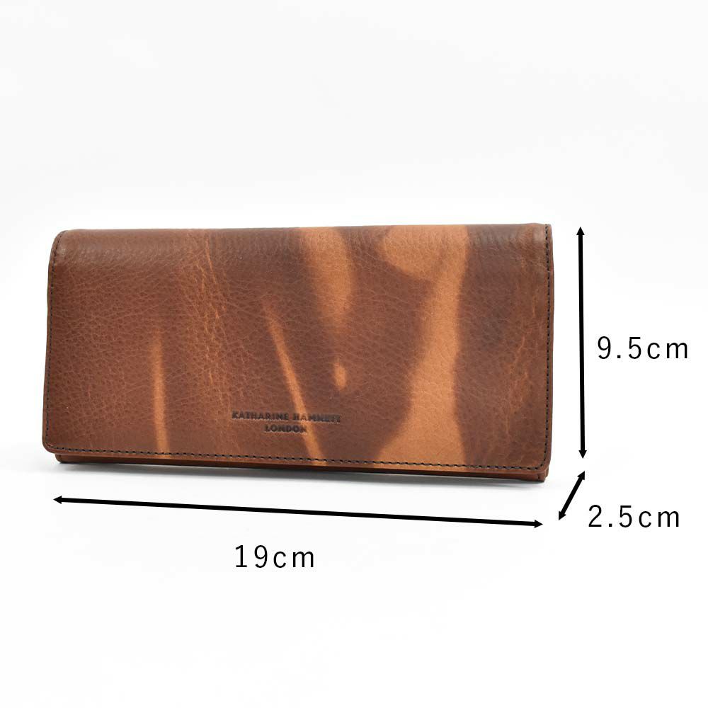 キャサリンハムネットKATHARINEHAMNETTLONDON長財布かぶせ財布本革メンズレディースFLUIDフルイド革レザープレゼント男性人気ブランド大容量薄いかぶせ型おしゃれかっこいい490-59203父の日