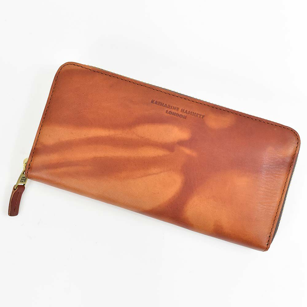 【6/1限定★エントリーで全員12倍】キャサリンハムネットKATHARINEHAMNETTLONDON長財布ラウンドファスナー財布本革メンズレディースFLUIDフルイド革レザープレゼント男性人気ブランド大容量薄いおしゃれファスナー付き490-59203父の日