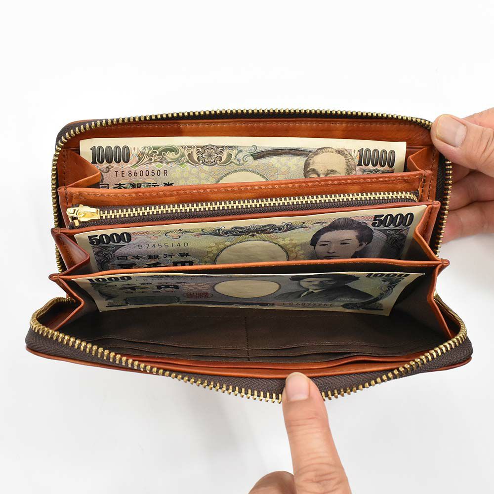 【6/1限定★エントリーで全員12倍】キャサリンハムネットKATHARINEHAMNETTLONDON長財布ラウンドファスナー財布本革メンズレディースFLUIDフルイド革レザープレゼント男性人気ブランド大容量薄いおしゃれファスナー付き490-59203父の日