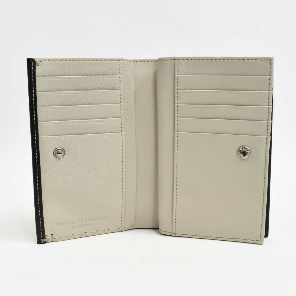 キャサリンハムネットKATHARINEHAMNETTLONDONミドルウォレット財布二つ折り縦長メンズレディーステーラード2二つ折り財布ファスナー本革革レザーブランド2つ折り財布おしゃれかっこいいギフト490-58705父の日