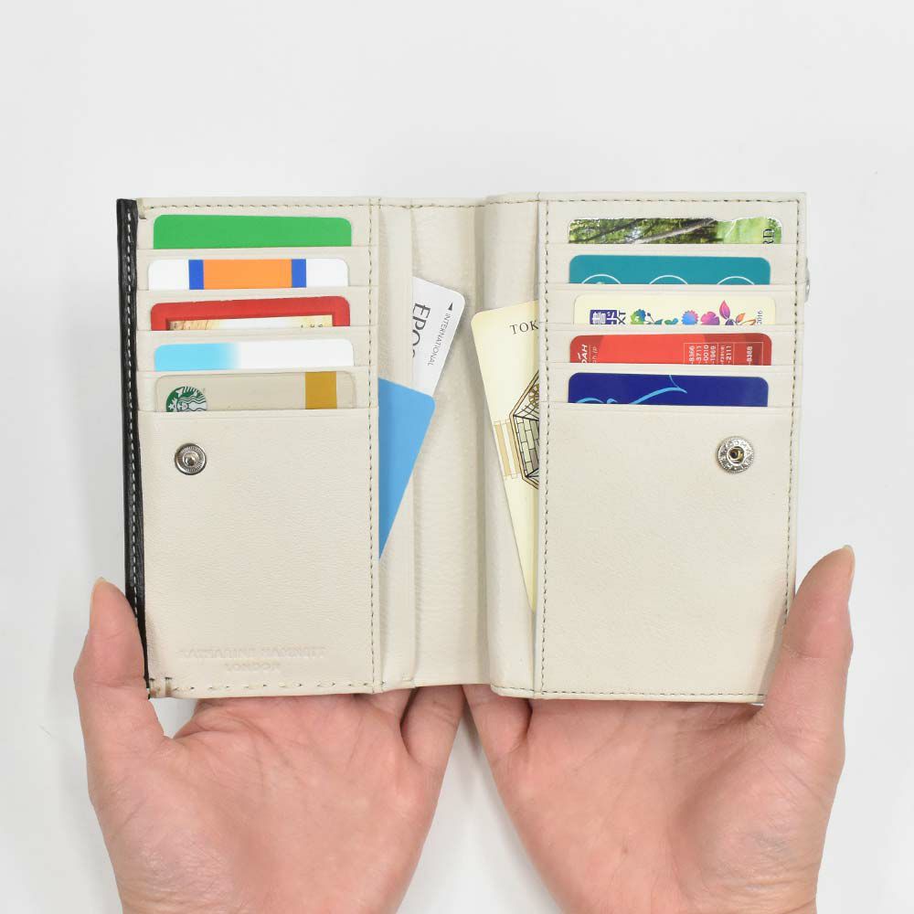 キャサリンハムネットKATHARINEHAMNETTLONDONミドルウォレット財布二つ折り縦長メンズレディーステーラード2二つ折り財布ファスナー本革革レザーブランド2つ折り財布おしゃれかっこいいギフト490-58705父の日