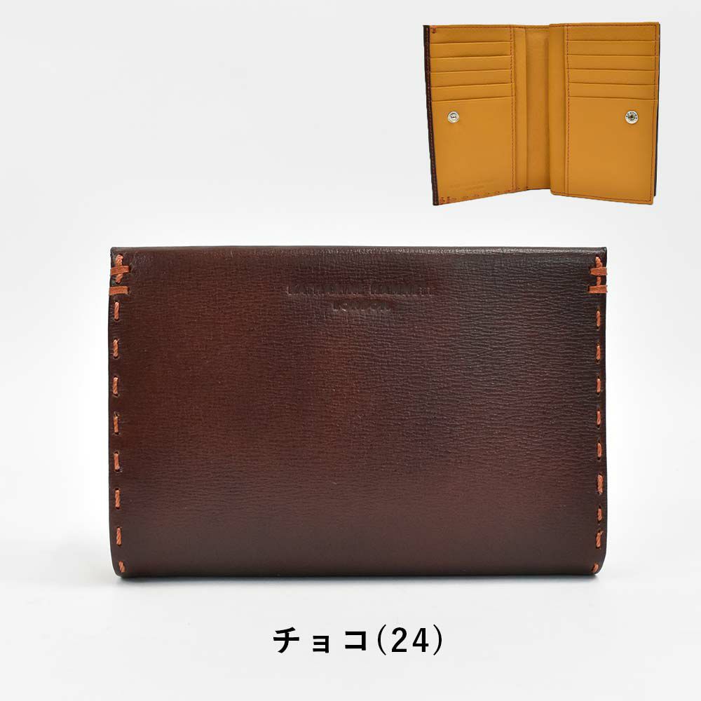 キャサリンハムネットKATHARINEHAMNETTLONDONミドルウォレット財布二つ折り縦長メンズレディーステーラード2二つ折り財布ファスナー本革革レザーブランド2つ折り財布おしゃれかっこいいギフト490-58705父の日