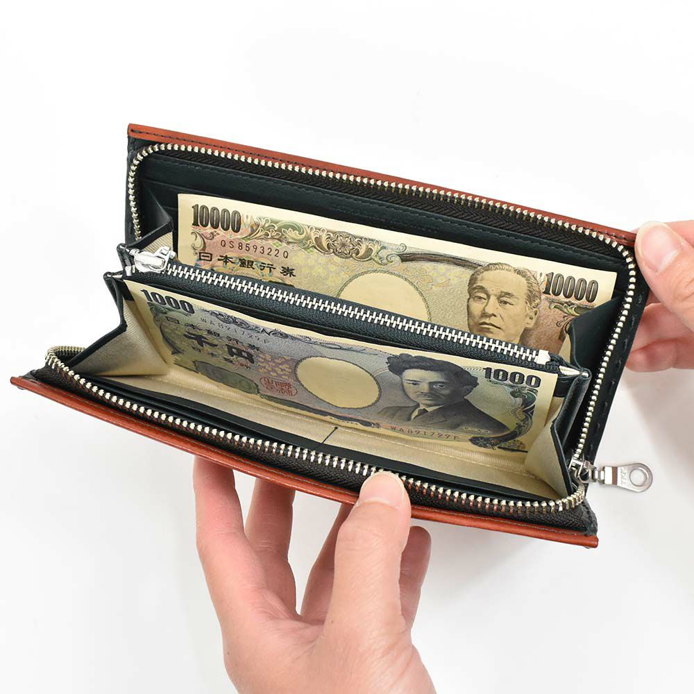 キャサリンハムネットKATHARINEHAMNETTLONDON長財布ラウンドファスナー財布本革メンズレディースカラーテーラード2革レザープレゼント男性人気ブランド大容量薄いおしゃれファスナー付き490-58707父の日