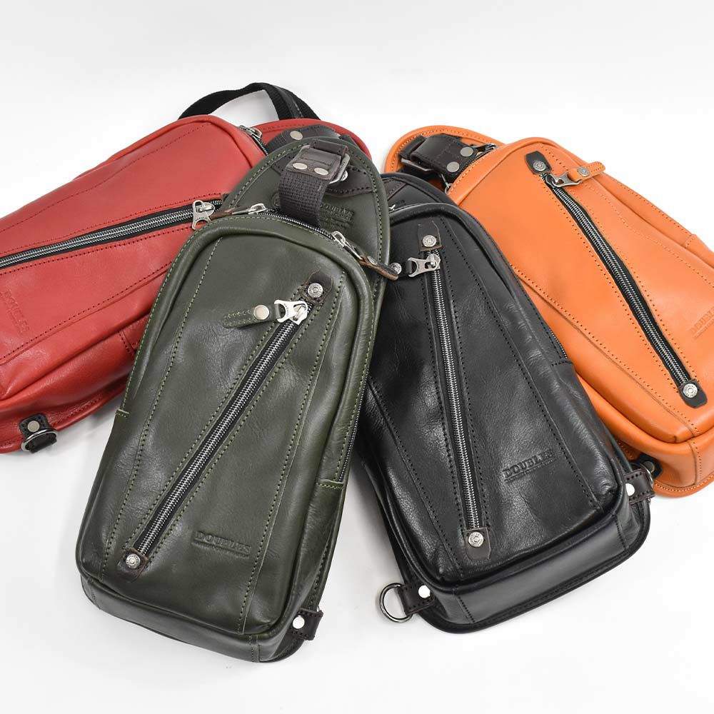 【ポイント最大36倍|6/25限定】DOUBLESダブルスボディバッグメンズレディース本革牛革革レザーブランドワンショルダーバッグワンショルダーショルダーバッグボディーバッグボディバック斜め掛けバッグ斜めがけバッグVIF-7200