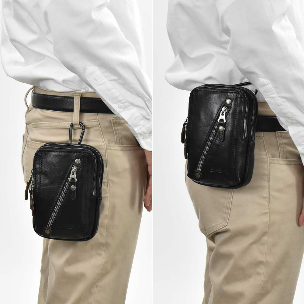 【ポイント最大36倍|6/25限定】DOUBLESダブルスベルトポーチチョークバッグメンズレディース小さいミニ本革牛革革レザーブランドウエストバッグポーチショルダーバッグ小物入れ小物ポーチカラビナおしゃれ2WAYVIF-7200