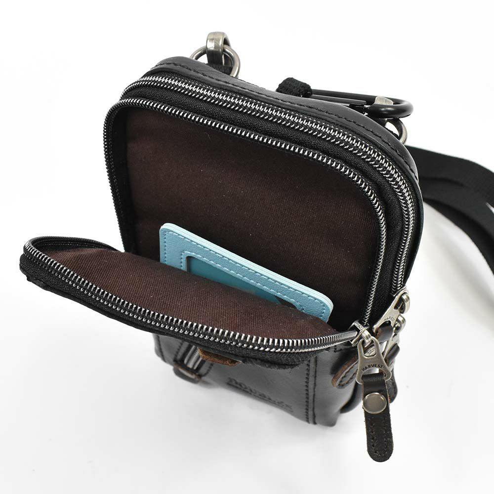 【ポイント最大36倍|6/25限定】DOUBLESダブルスベルトポーチチョークバッグメンズレディース小さいミニ本革牛革革レザーブランドウエストバッグポーチショルダーバッグ小物入れ小物ポーチカラビナおしゃれ2WAYVIF-7200