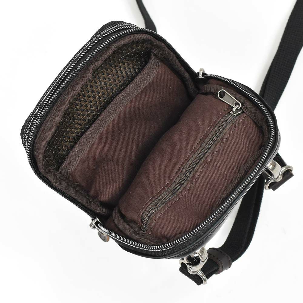 【ポイント最大36倍|6/25限定】DOUBLESダブルスベルトポーチチョークバッグメンズレディース小さいミニ本革牛革革レザーブランドウエストバッグポーチショルダーバッグ小物入れ小物ポーチカラビナおしゃれ2WAYVIF-7200