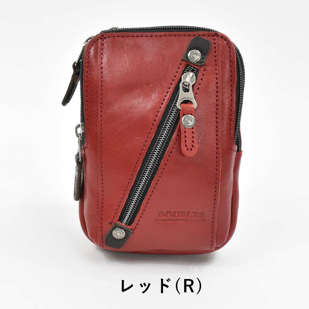 【ポイント最大36倍|6/25限定】DOUBLESダブルスベルトポーチチョークバッグメンズレディース小さいミニ本革牛革革レザーブランドウエストバッグポーチショルダーバッグ小物入れ小物ポーチカラビナおしゃれ2WAYVIF-7200