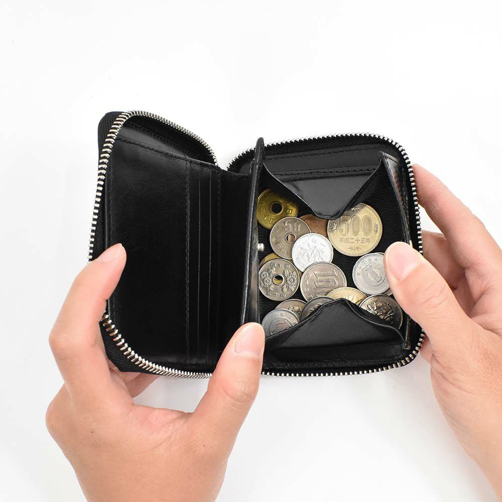 JOYAジョヤ財布二つ折りラウンドファスナーメンズレディース二つ折り財布本革革牛革レザー2つ折り2つ折り財布ファスナーミドルウォレット人気ブランドコンパクトバングラディッシュJ3007