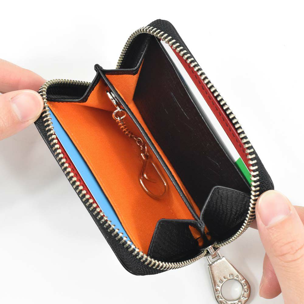 カステルバジャック小銭入れミニ財布財布CASTELBAJACメンズレディースピッコロキーホルダー付きミニウォレットミニコンパクトコインケースキーケース小銭ブランドコンパクト財布薄い小さいキャッシュレス本革022611