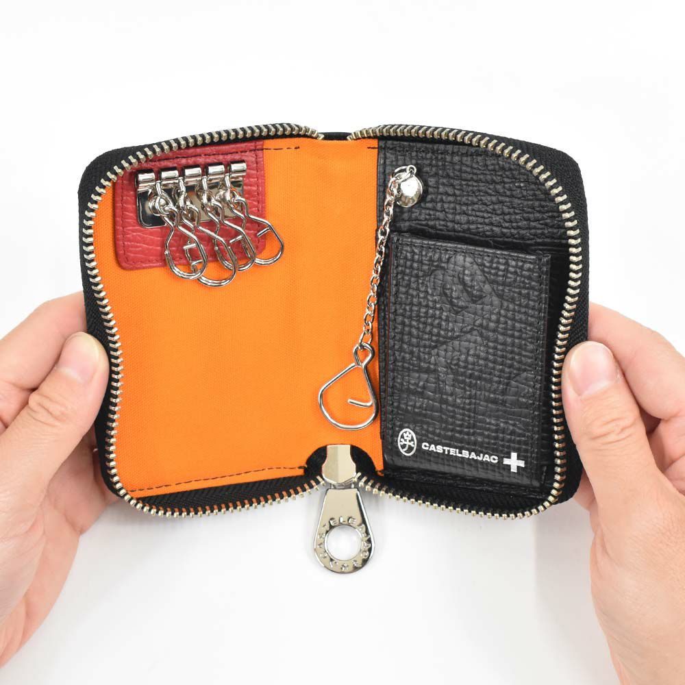 カステルバジャックキーケーススマートキーCASTELBAJACピッコロ本革革レザーメンズレディースラウンドファスナーファスナー付き4連5連コンパクト人気ブランドおしゃれ大容量人気ギフトプレゼント男性女性022612