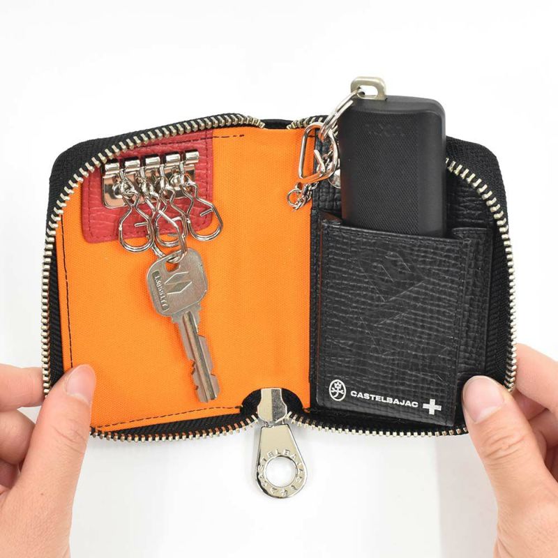 カステルバジャックキーケーススマートキーCASTELBAJACピッコロ本革革レザーメンズレディースラウンドファスナーファスナー付き4連5連コンパクト人気ブランドおしゃれ大容量人気ギフトプレゼント男性女性022612