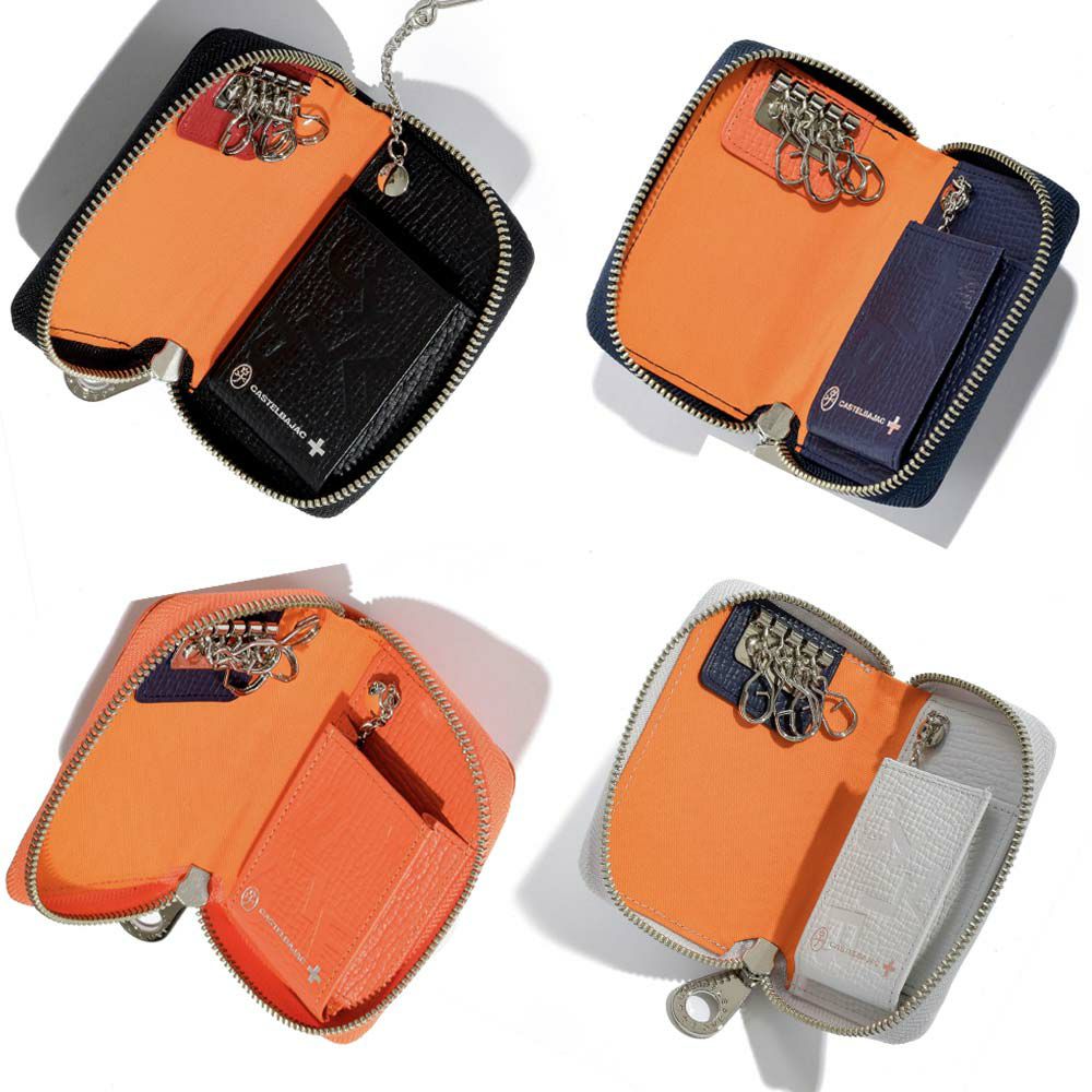 カステルバジャックキーケーススマートキーCASTELBAJACピッコロ本革革レザーメンズレディースラウンドファスナーファスナー付き4連5連コンパクト人気ブランドおしゃれ大容量人気ギフトプレゼント男性女性022612