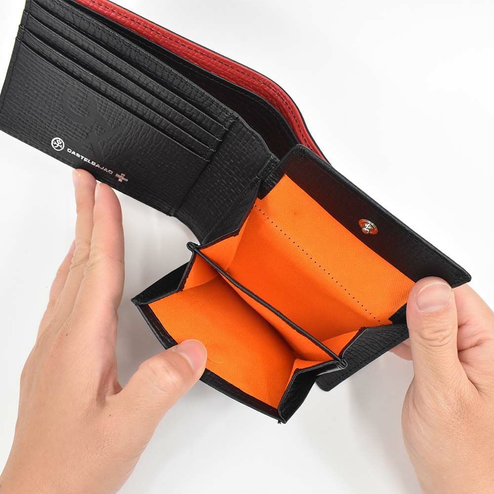 カステルバジャック財布二つ折りメンズレディースピッコロCASTELBAJAC二つ折り財布バジャック本革革レザー2つ折り2つ折り財布折りたたみミドルウォレット人気ブランドコンパクト薄いシンプルおしゃれ人気022614