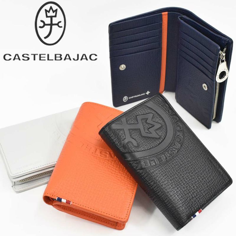 カステルバジャック財布ミドルウォレットラウンドファスナー縦型二つ折りメンズレディースピッコロCASTELBAJAC二つ折り財布本革革レザー2つ折り2つ折り財布折りたたみ人気ブランドコンパクトシンプル022615